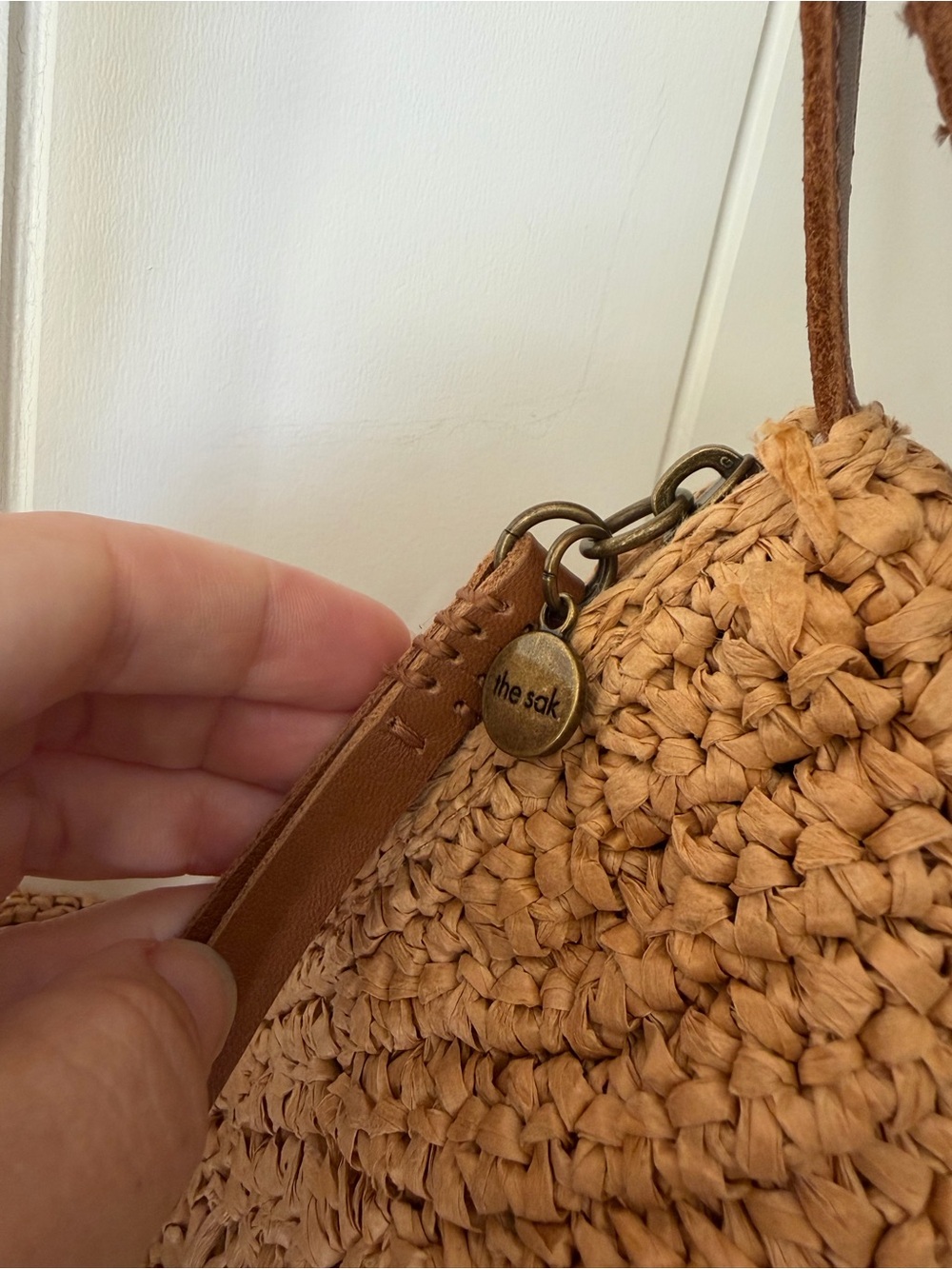 The Sak Tess Shoulder Bag Hand Crochet Natural Primrose Straw - Picture 4 of 7